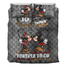 Load image into Gallery viewer, Personalized Mouse Quilt Set Custom Couple Gift for Anniversary