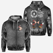 Load image into Gallery viewer, Personalized Couple Mouse All Over T-shirt Hoodie Custom Names Gift