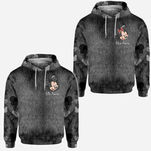Load image into Gallery viewer, Personalized Couple Mouse All Over T-shirt Hoodie Custom Names Gift