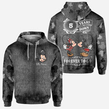 Load image into Gallery viewer, Personalized Couple Mouse All Over T-shirt Hoodie Custom Names Gift