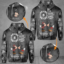 Load image into Gallery viewer, Personalized Couple Mouse All Over T-shirt Hoodie Custom Names Gift