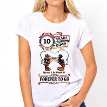 Load image into Gallery viewer, Personalized Couple T-shirt and Hoodie Custom Names Forever to Go Gift