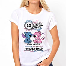 Load image into Gallery viewer, Personalized Couple T-shirt and Hoodie Custom Names Forever To Go Gift