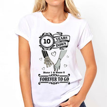 Load image into Gallery viewer, Personalized Couple T-shirt Hoodie Forever To Go Custom Name Gift