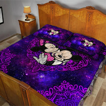 Load image into Gallery viewer, Personalized Mouse Quilt Set for Couples | Cute Valentine's Day Gift