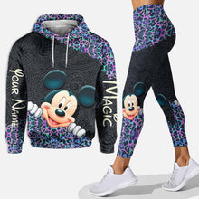 Load image into Gallery viewer, Personalized Holographic Leopard Hoodie & Leggings Set for Kids