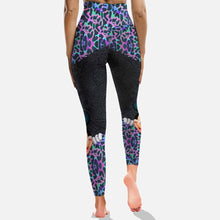 Load image into Gallery viewer, Personalized Holographic Leopard Hoodie & Leggings Set for Kids