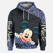 Load image into Gallery viewer, Personalized Holographic Leopard Hoodie & Leggings Set for Kids