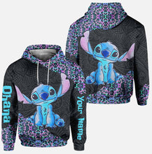 Load image into Gallery viewer, Personalized Holographic Leopard Ohana Hoodie & Leggings Gift