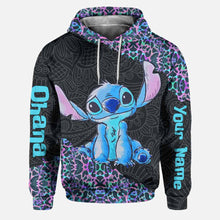 Load image into Gallery viewer, Personalized Holographic Leopard Ohana Hoodie & Leggings Gift