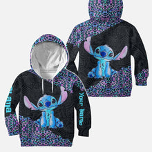 Load image into Gallery viewer, Personalized Holographic Leopard Ohana Hoodie & Leggings Gift