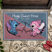 Load image into Gallery viewer, Personalized Home Sweet Home Doormat Custom Couple Gift