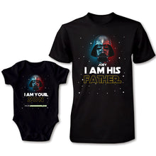 Load image into Gallery viewer, Personalized Star Wars Father and Son T-Shirt & Onesie Set Gift