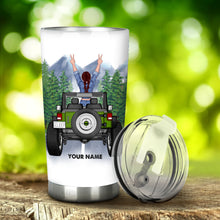 Load image into Gallery viewer, Personalized Jeep Tumbler Yes I'm A Girl Custom Name Gift
