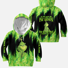 Load image into Gallery viewer, Personalized Grinch Christmas Hoodie Custom Name Gift Idea