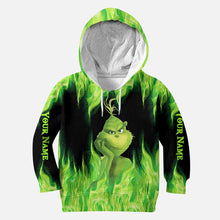 Load image into Gallery viewer, Personalized Grinch Christmas Hoodie Custom Name Gift Idea