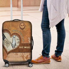 Load image into Gallery viewer, Personalized Luggage Cover Custom Couple Design Travel Gift