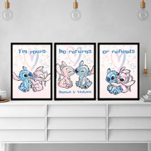 Load image into Gallery viewer, Personalized Couple Ohana Poster & Canvas Set Gift for Anniversary