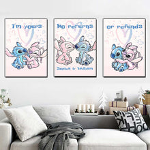 Load image into Gallery viewer, Personalized Couple Ohana Poster & Canvas Set Gift for Anniversary