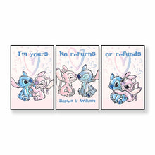 Load image into Gallery viewer, Personalized Couple Ohana Poster & Canvas Set Gift for Anniversary