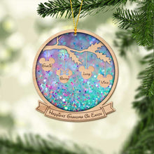 Load image into Gallery viewer, Personalized Happiest Grandma On Earth Ornament Custom Name Gift