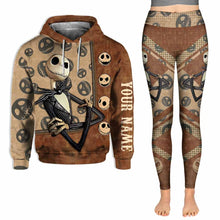 Load image into Gallery viewer, Personalized Vintage Nightmare Hoodie & Leggings Set for Halloween