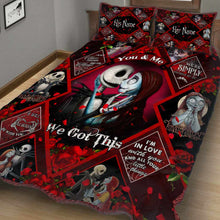 Load image into Gallery viewer, Personalized Nightmare Quilt Set with Custom Names for Couples - Unique Wedding Gift