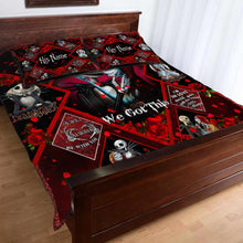 Load image into Gallery viewer, Personalized Nightmare Quilt Set with Custom Names for Couples - Unique Wedding Gift