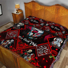 Load image into Gallery viewer, Personalized Nightmare Quilt Set with Custom Names for Couples - Unique Wedding Gift