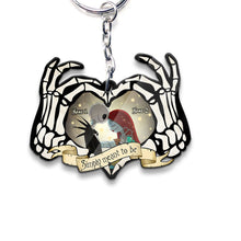 Load image into Gallery viewer, Personalized Nightmare Keychain Custom Name Gift for Couples