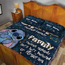 Load image into Gallery viewer, Personalized Ohana Quilt Set Custom Name Family Gift