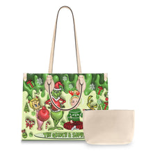 Load image into Gallery viewer, Personalized Grinch Theme Leather Handbag for Christmas Gift