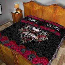 Load image into Gallery viewer, Personalized Nightmare Before Christmas Quilt Set with Roses for Couples