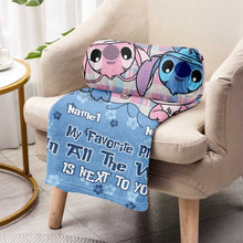 Load image into Gallery viewer, Personalized Ohana Blanket Custom Names Gift for Couples