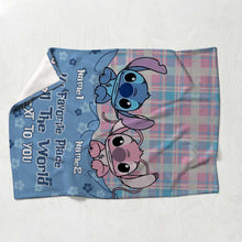 Load image into Gallery viewer, Personalized Ohana Blanket Custom Names Gift for Couples