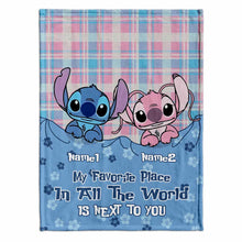 Load image into Gallery viewer, Personalized Ohana Blanket Custom Names Gift for Couples