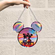 Load image into Gallery viewer, Personalized Mickey Mouse Suncatcher Ornament Custom Gift for Couples