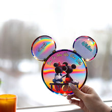 Load image into Gallery viewer, Personalized Mickey Mouse Suncatcher Ornament Custom Gift for Couples
