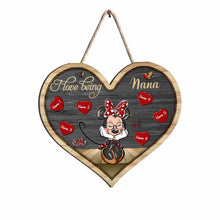 Load image into Gallery viewer, Personalized Heart-Shaped Grandma Wood Sign for Mother's Day