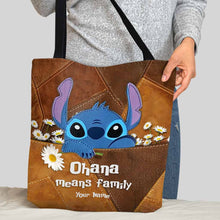 Load image into Gallery viewer, Personalized Family Tote Bag Custom Name Gift for Mom/Dad