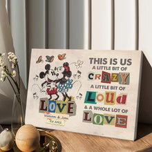 Load image into Gallery viewer, Personalized Disney Couple Canvas Print Custom Name Gift