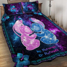 Load image into Gallery viewer, Personalized Galaxy Ohana Quilt Set Custom Names Gift for Couples