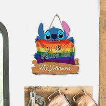 Load image into Gallery viewer, Personalized LGBT Support Wood Sign Custom Name Gift