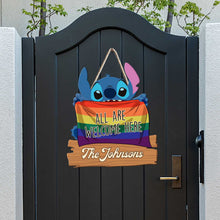 Load image into Gallery viewer, Personalized LGBT Support Wood Sign Custom Name Gift