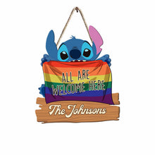 Load image into Gallery viewer, Personalized LGBT Support Wood Sign Custom Name Gift