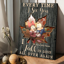 Load image into Gallery viewer, Personalized Couples Canvas Print Custom Names Love Art