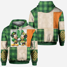 Load image into Gallery viewer, Personalized Shamrock Patchwork Hoodie & Leggings Gift Set for St. Patrick's Day