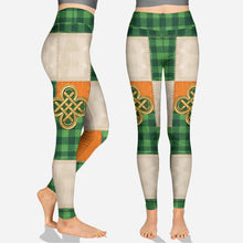 Load image into Gallery viewer, Personalized Shamrock Patchwork Hoodie & Leggings Gift Set for St. Patrick's Day