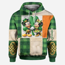 Load image into Gallery viewer, Personalized Shamrock Patchwork Hoodie & Leggings Gift Set for St. Patrick's Day
