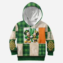 Load image into Gallery viewer, Personalized Shamrock Patchwork Hoodie & Leggings Gift Set for St. Patrick's Day